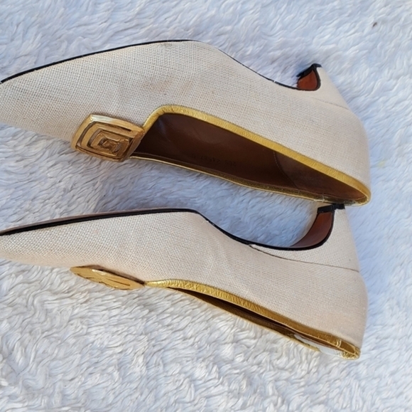 Vintage Christiane Peréz linen pumps 10 - Picture 7 of 12